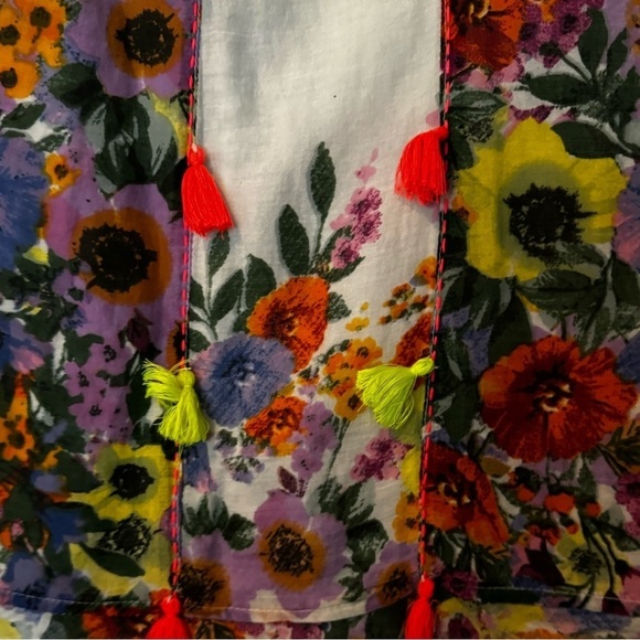 Raga Boho Floral Tassel Tank top - Picture 3 of 7